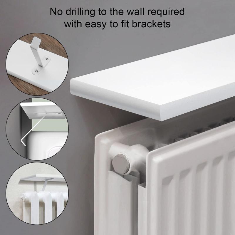 RadShelf No-Drill Radiator Floating Shelf (MDF Finish)